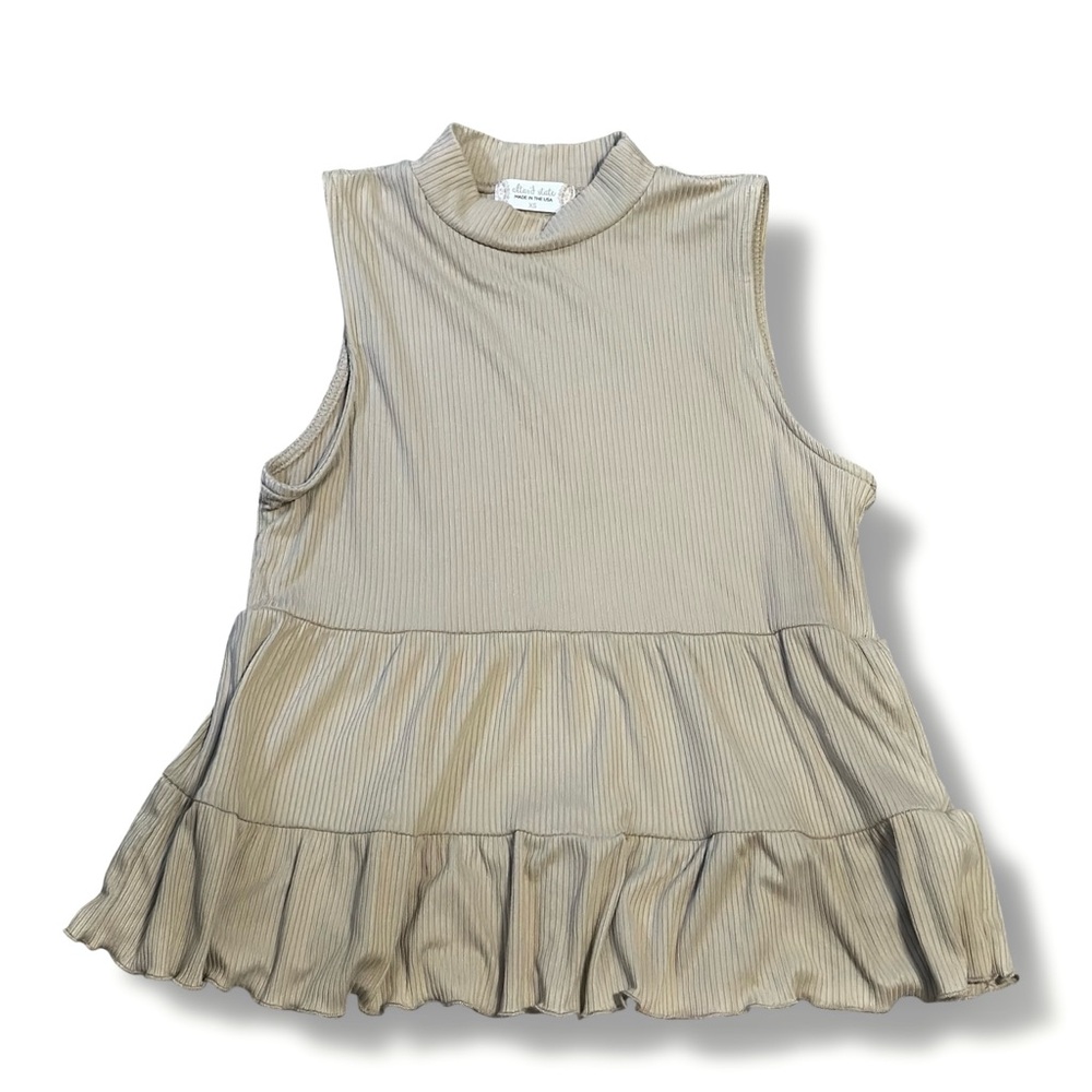 Altar'd State Ribbed Tan Top